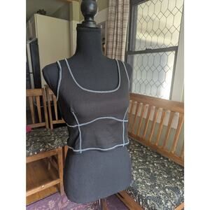 Gaze Seam detailed black top Small